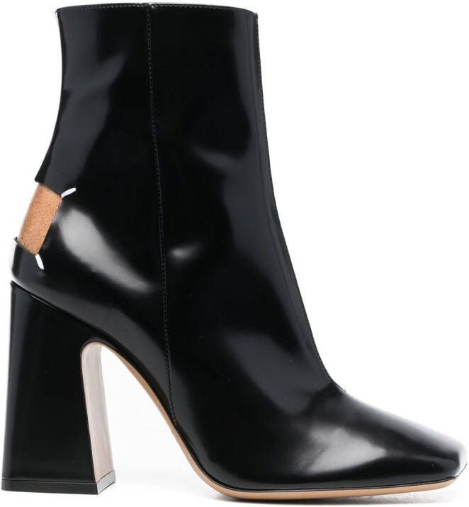 Maison Margiela Décortiqué 100mm four-stitch boots Black