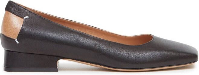 Maison Margiela Décortiqué four-stitch ballerina shoes Black