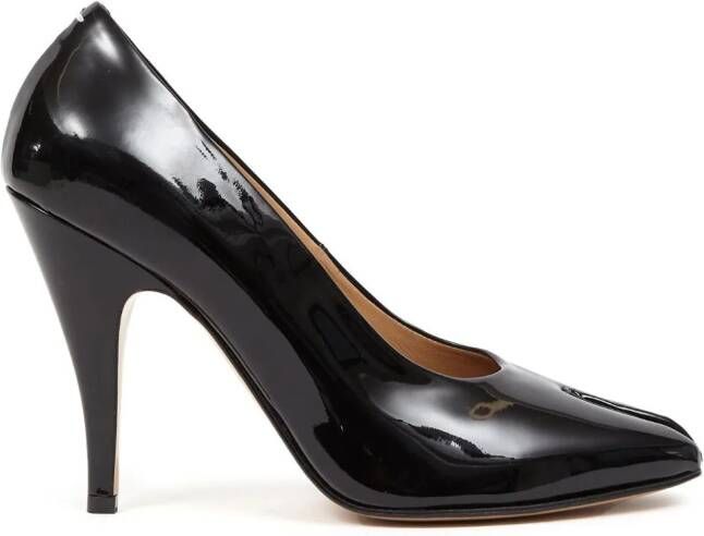 Maison Margiela Tabi 110mm patent-leather pumps Black