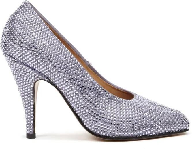 Maison Margiela Tabi 110mm rhinestone-embellished pumps Purple