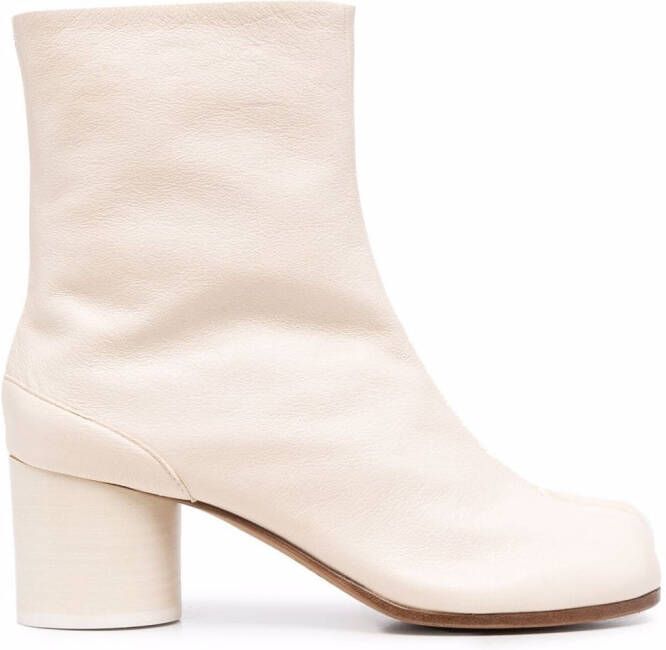 Maison Margiela Tabi 60mm leather ankle boots White