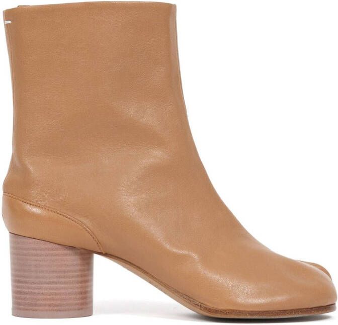 Maison Margiela Tabi 60mm leather ankle boots Neutrals