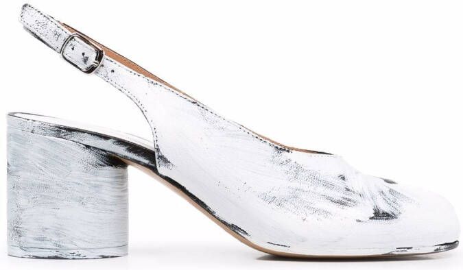 Maison Margiela Tabi Bianchetto 60mm slingback pumps White