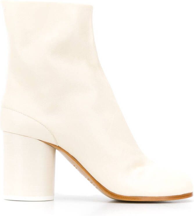 Maison Margiela Tabi 80mm leather ankle boots Neutrals