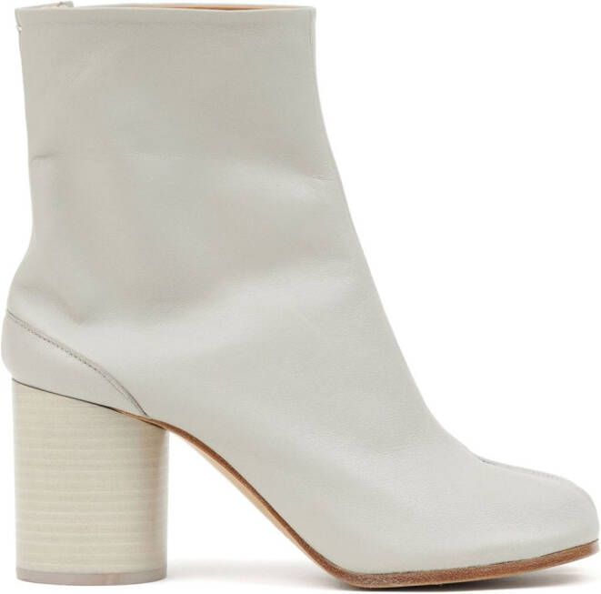 Maison Margiela Tabi 80mm leather ankle boots Neutrals