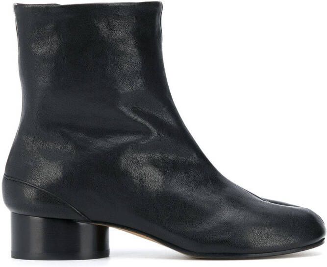 Maison Margiela Tabi 30mm leather ankle boots Black