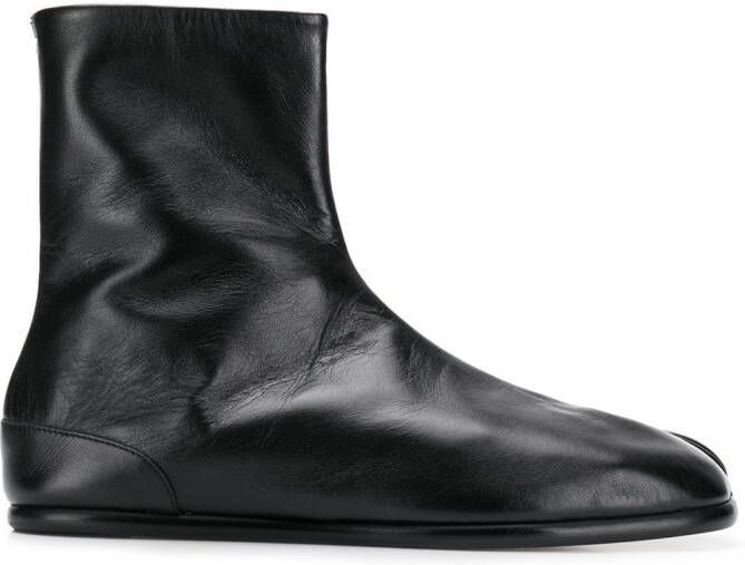 Maison Margiela Tabi leather ankle boots Black