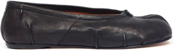 Maison Margiela Tabi New leather ballerina shoes Black