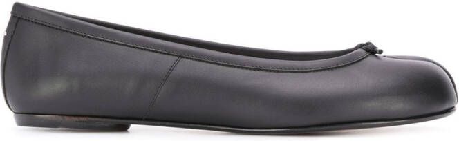 Maison Margiela Tabi leather ballerina shoes Black