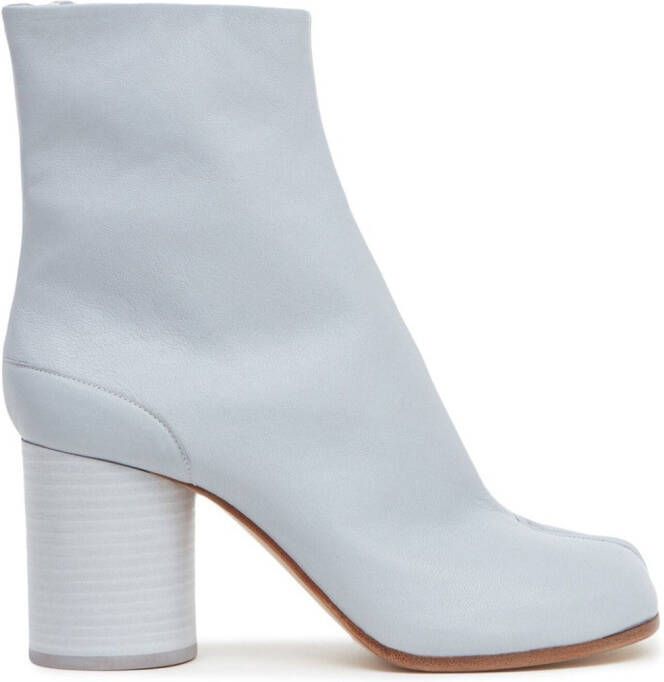 Maison Margiela Tabi 80mm leather ankle boots Blue