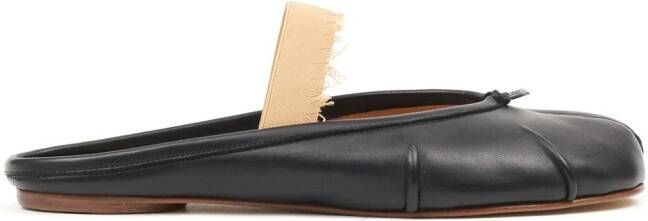 Maison Margiela Tabi leather ballerina mules Black