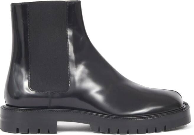 Maison Margiela Tabi leather boots Black
