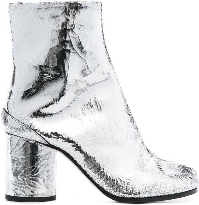 Maison Margiela Tabi 80mm mirror-effect ankle boots Silver - Picture 2