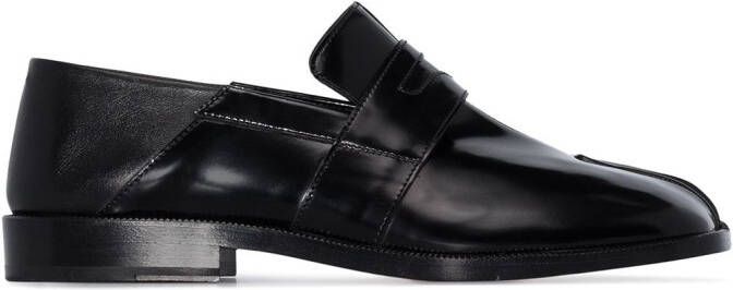 Maison Margiela Tabi leather loafers Black