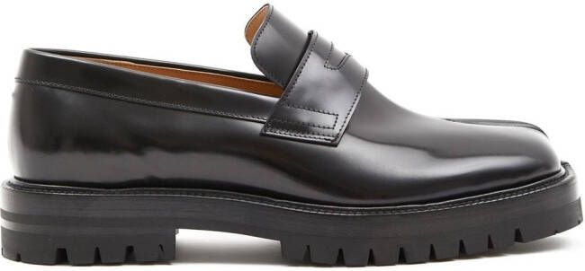 Maison Margiela Tabi leather loafers Black