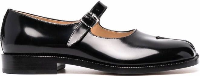 Maison Margiela Tabi leather Mary-Jane shoes Black