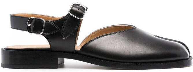 Maison Margiela Tabi leather sandals Black
