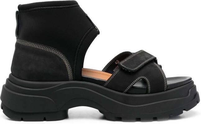 Maison Margiela strap-detail suede sandals Black