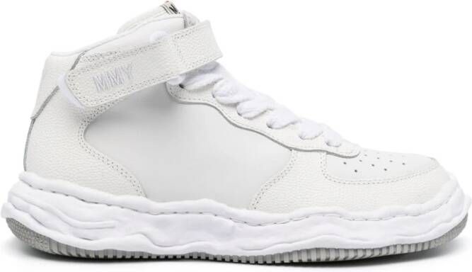 Maison MIHARA YASUHIRO logo-embroidered leather sneakers White