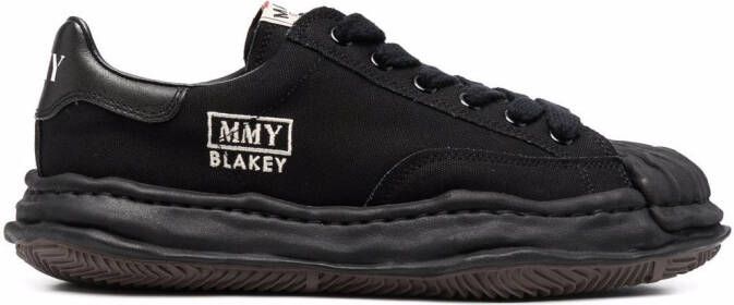 Maison MIHARA YASUHIRO ridged-trim low-top sneakers Black