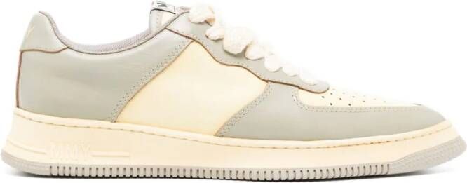 Maison MIHARA YASUHIRO Rosy pointed-toe leather sneakers Yellow