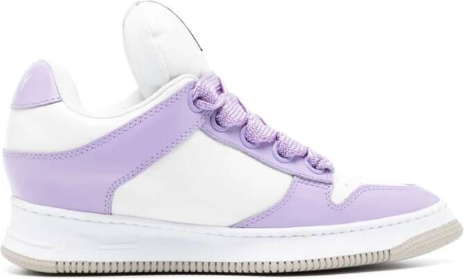 Maison MIHARA YASUHIRO Rosy pointed-toe puffer sneakers Purple