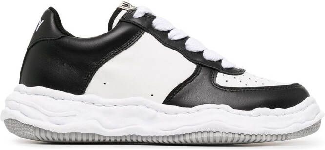 Maison MIHARA YASUHIRO Wayne two-tone leather sneakers White