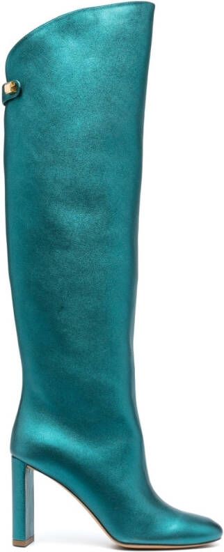 Maison Skorpios Adriana 90mm knee-high boots Blue