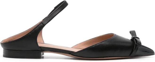 Malone Souliers bow-detail leather ballerina shoes Black