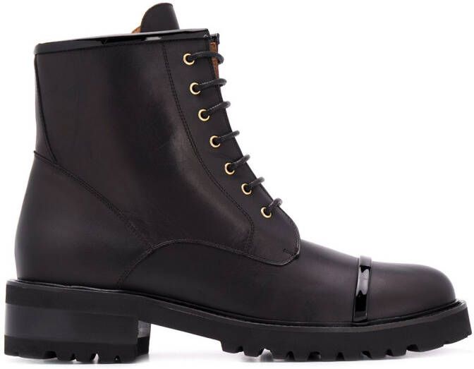 Malone Souliers chunky lace-up leather boots Black