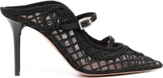Malone Souliers Gala 90mm mesh mules Black