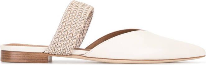 Malone Souliers Maisie flat mules White