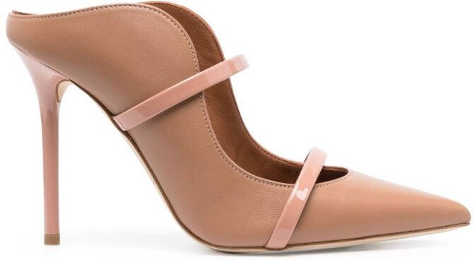 Malone Souliers Maureen 100mm pointed-toe mules Neutrals
