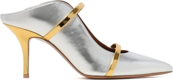 Malone Souliers Maureen 90 mm mules Silver