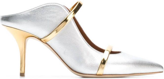 Malone Souliers Maureen 90 mm mules Silver - Picture 4
