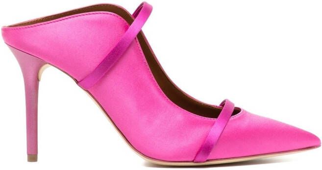 Malone Souliers pointed-toe strappy mules Pink