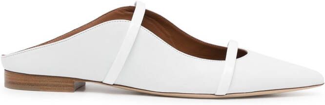 Malone Souliers top strap mules White