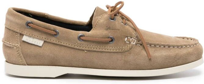 Manebi Hamptons suede boat shoes Neutrals