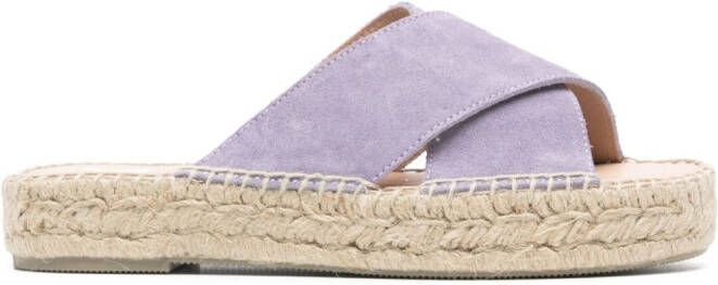 Manebi Hamptons suede espadrilles Purple