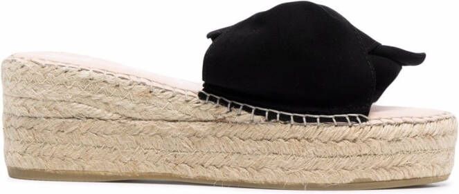 Manebi 65mm platform espadrilles Black