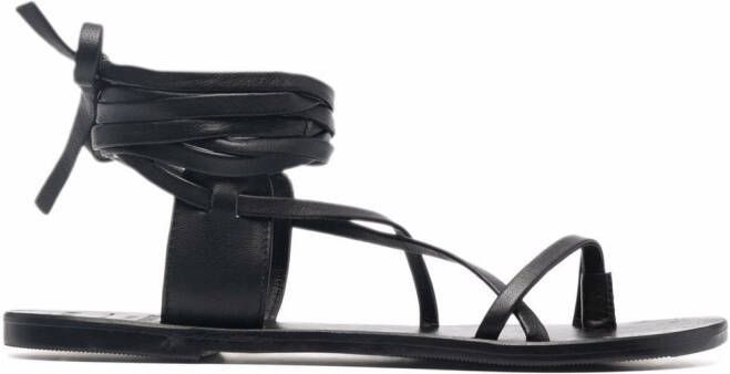 Manebi St. Tropez leather sandals Black