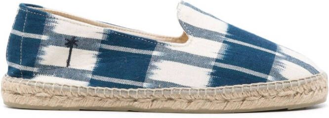 Manebi Tulum tie-dye cotton espadrilles Blue