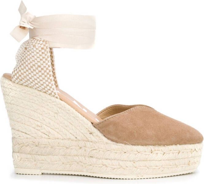Manebi Hamptons wedge espadrilles Neutrals
