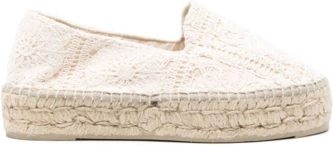 Manebi Yucatán crochet espadrilles Neutrals
