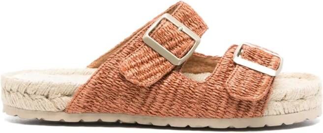 Manebi Yucatan raffia espadrilles Orange