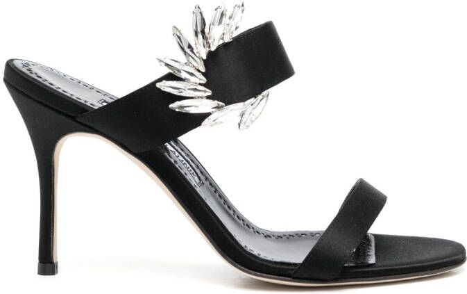 Manolo Blahnik 100mm Chivela sandals Black
