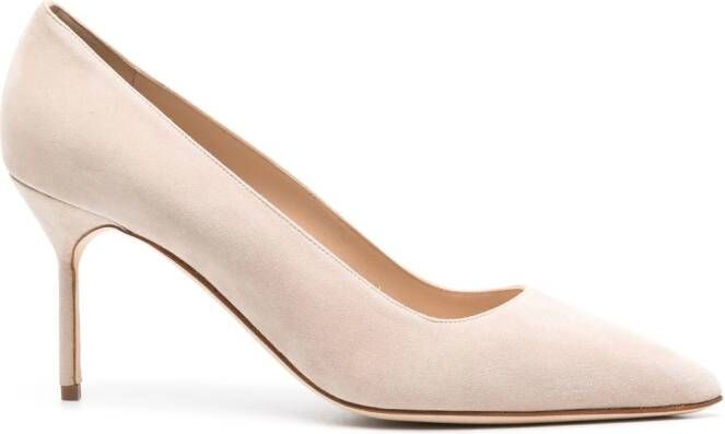 Manolo Blahnik BB 70mm suede pumps Neutrals