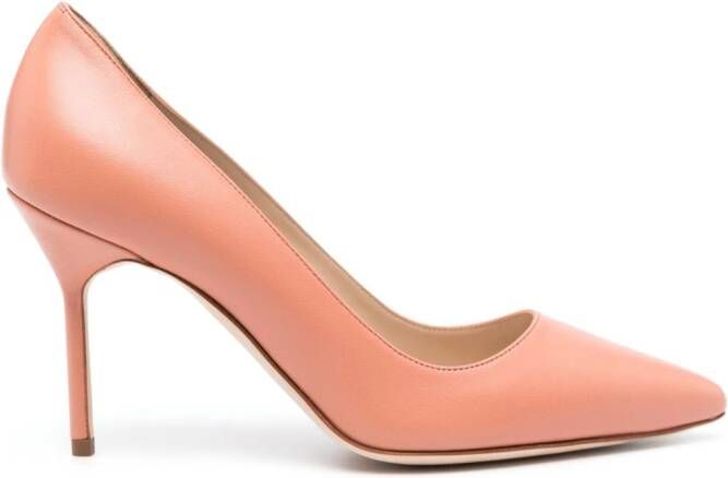 Manolo Blahnik BB 80mm leather pumps Pink