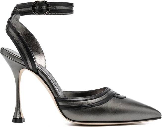 Manolo Blahnik Chonga 105mm leather pumps Grey