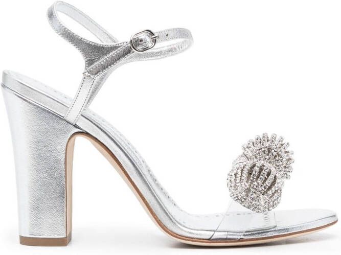 Manolo Blahnik Elhob 105mm sandals Silver